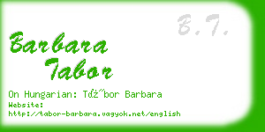 barbara tabor business card